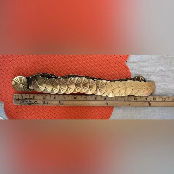 Vintage gold toned chain belt linked w/ elastic - Picture 1 of 2